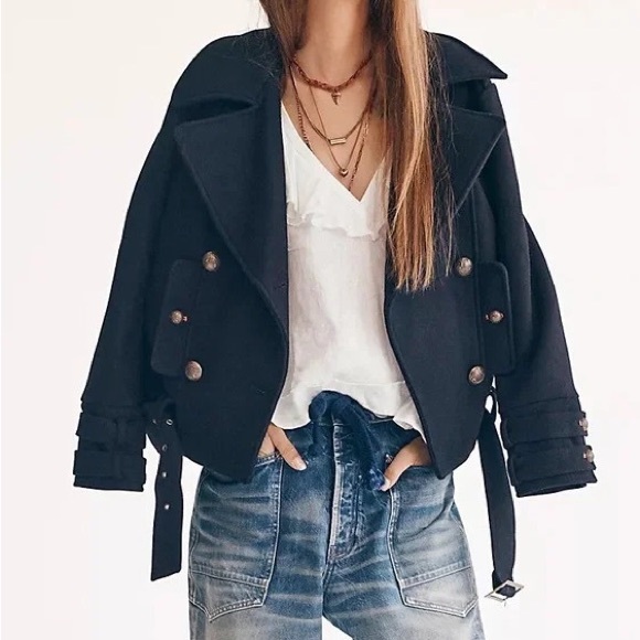 Free People Cecelia Peacoat - Picture 4 of 4